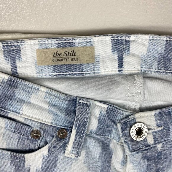 AG The Stilt Cigarette Leg Skinny Ikat Print Jean - Picture 2 of 8